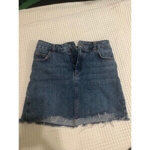 TopShop Moto Denim Mini Skirt size 8